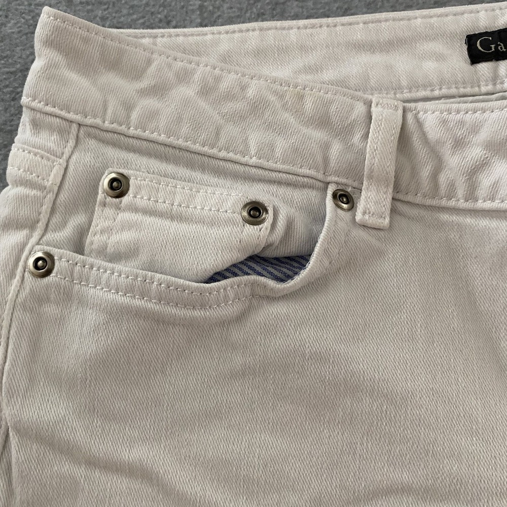 Garnet Hill Denim Shorts Womens 33w White 9in Inseam Casual Jean Stretch - Picture 3 of 14